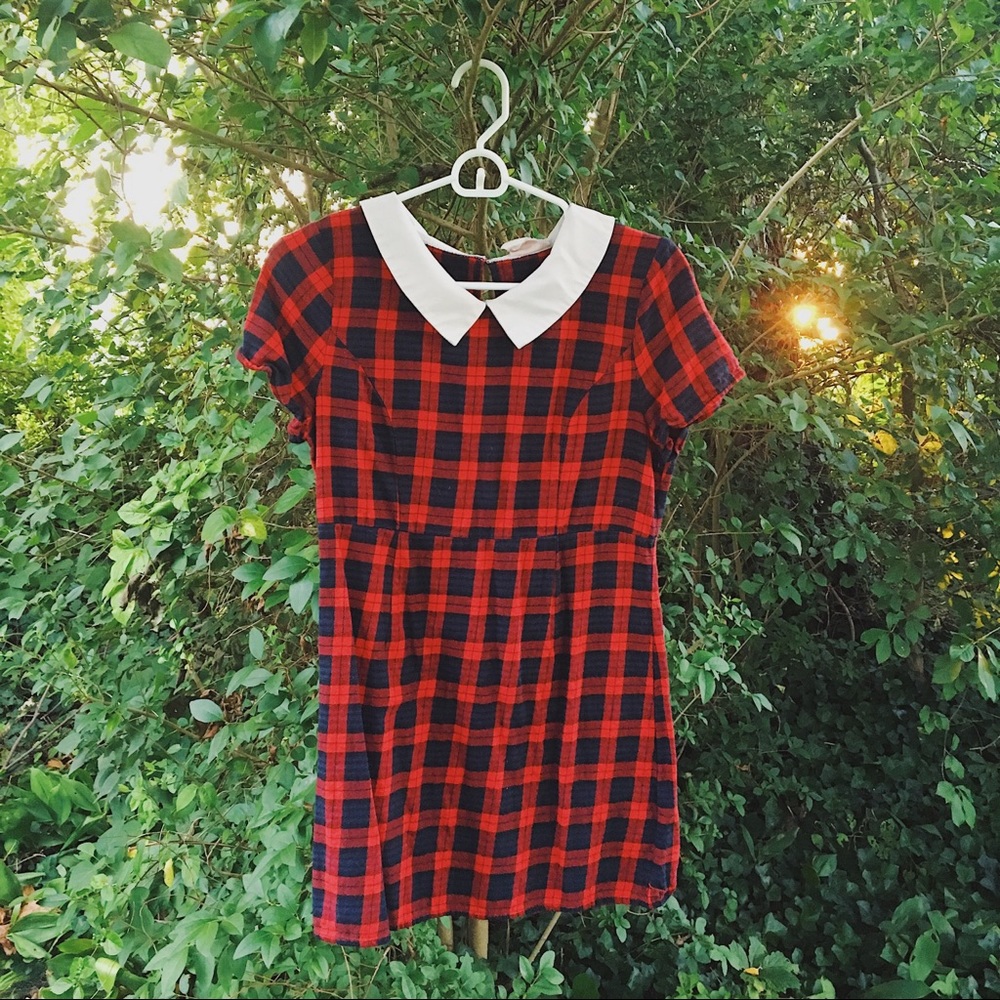 Plaid urban outfitters dress